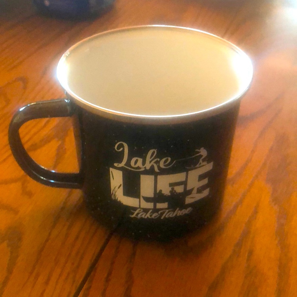 Metal camping coffee mug
